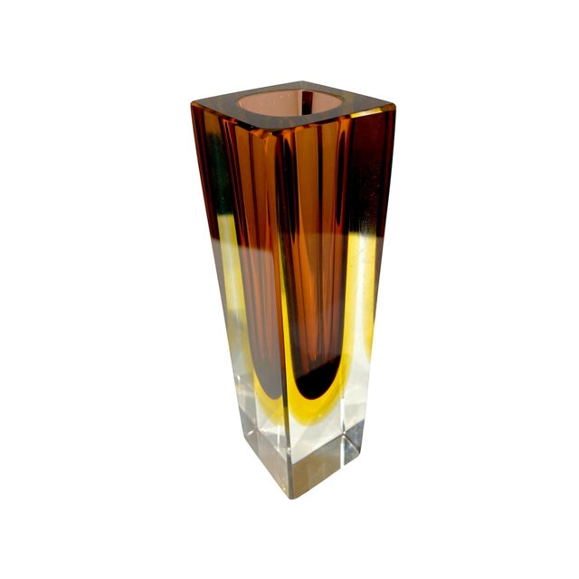 Glass Mid 20th Century Murano Glass Sommerso Vase by Mandruzzato-Italian For Sale - Image 7 of 18