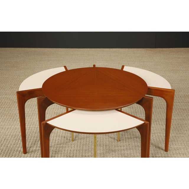 Vladimir Kagan for Grosfeld House Set of Nesting Tables, Very Rare 1950s, Signed - Set of 4 For Sale - Image 10 of 12