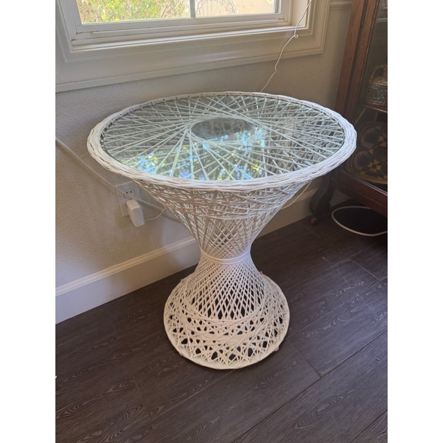 Mid Century, Russell Woodard Vintage Tall Hourglass Side Table, Attrbuted For Sale In San Francisco - Image 6 of 12