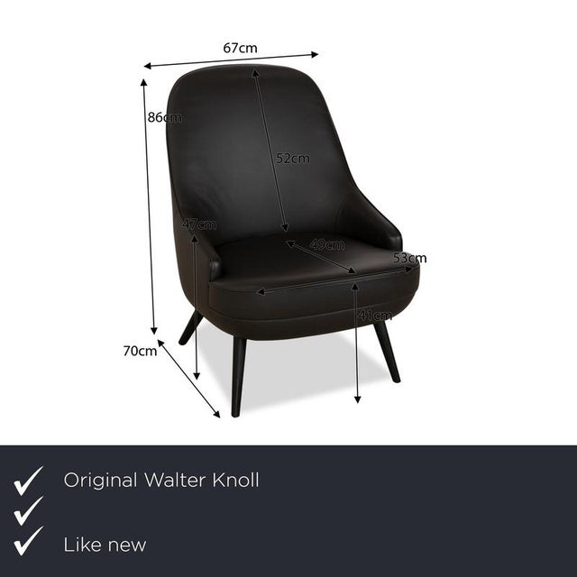 The anthracite-colored 375 armchair from Walter Knoll is an elegant addition to the modern living room. The slightly...