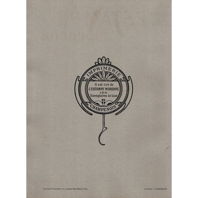 Marcel Lenoir, Invocation à la Madone d'Onyx Verte, 1897, Lithograph on Paper For Sale - Image 9 of 10