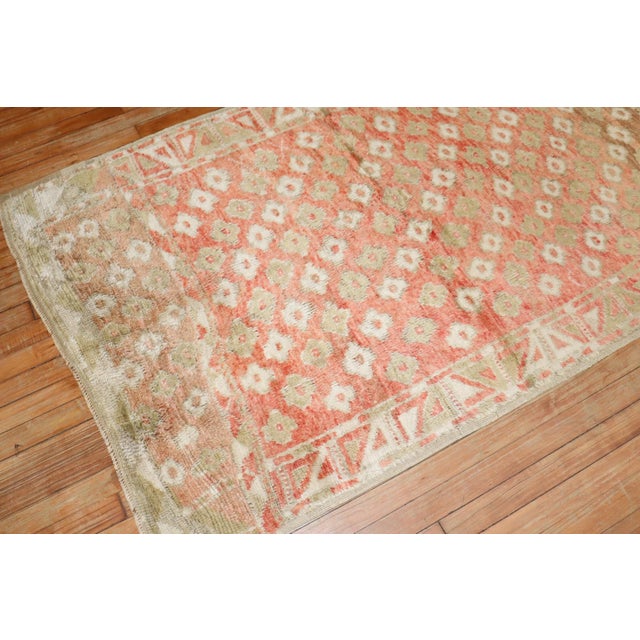 An early 20th century angora wool anatolian rug