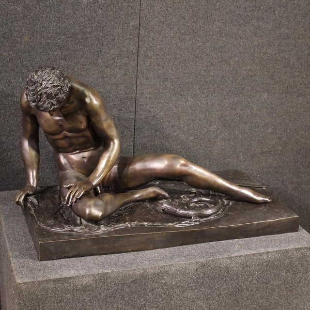 Italian Artist, Sculpture of Dying Gaul, 1920, Bronze For Sale - Image 13 of 13
