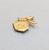 Mid-Century Modern Vintage 1970s Signed Crown Trifari Goldtone Origami Rabbit Brooch For Sale - Image 3 of 7