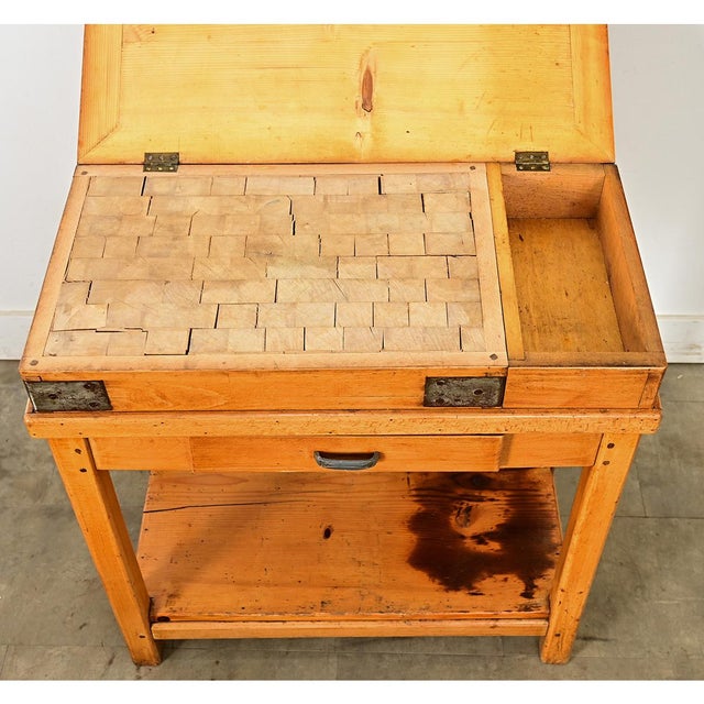 French 19th Century Butcher Block Table With Lid For Sale - Image 9 of 14