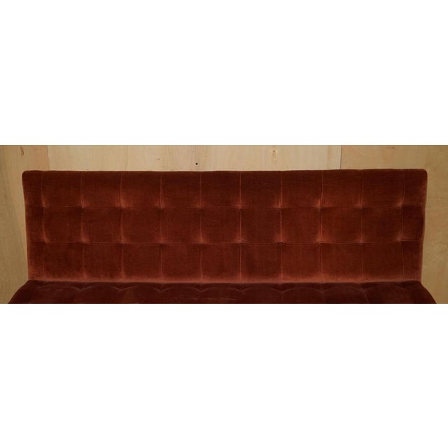 Chelsea Chesterfield Tufted Bench Sofa in Velour Upholstery For Sale - Image 5 of 16