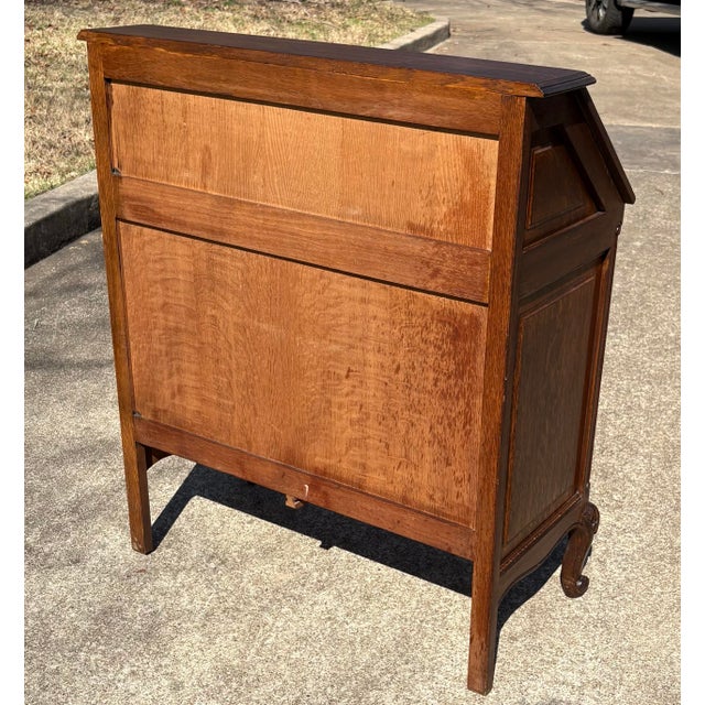 Vintage French Secretary With Carved Pillow Front For Sale - Image 12 of 12