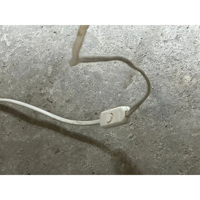 Cream Vintage Table Lamps in Plaster and Rattan, 1980s, Set of 2 For Sale - Image 8 of 13