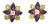 Estate 10.60ct Diamond Peridot Amethyst 14k Gold Flower Earrings, 2 pieces For Sale