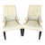 Barbara Barry for Henredon Leather Dining Accent Armchairs Set of 2 For Sale