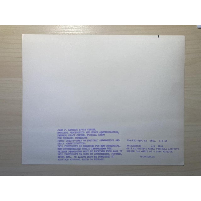 Rare and exceptional original black and white photograph from NASA dated June 3, 1965. In excellent condition, it...