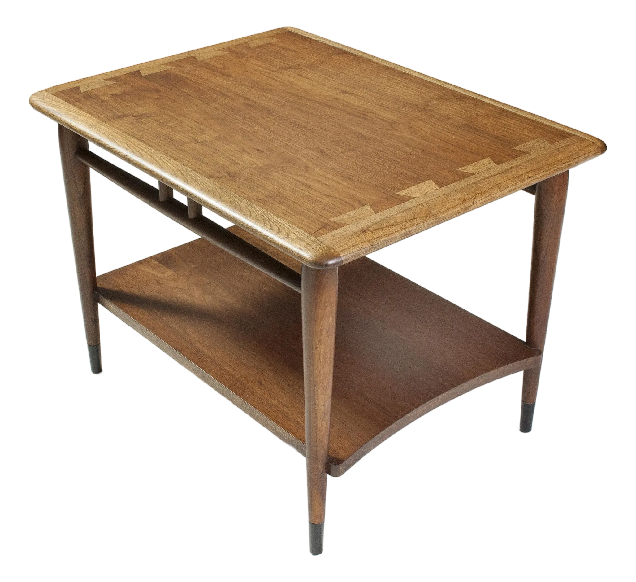 1950s Single Lane Acclaim Walnut Side Table by Andre Bus | Chairish