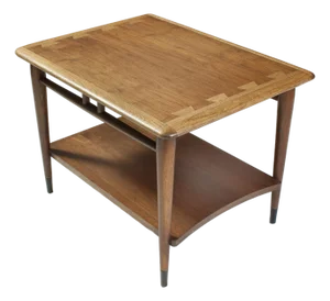 1950s Single Lane Acclaim Walnut Side Table by Andre Bus