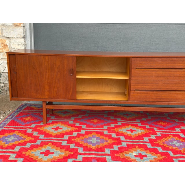 Wood 1960s Danish Modern ' Grande' Teak Credenza by Nils Jonsson For Sale - Image 7 of 12
