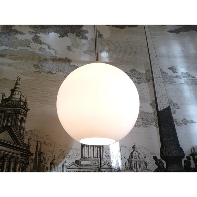 Mid-Century Modern Danish Large Opal Glass Lamp by Vilhelm Wohlert for Louis Poulsen, 1960s For Sale - Image 3 of 14