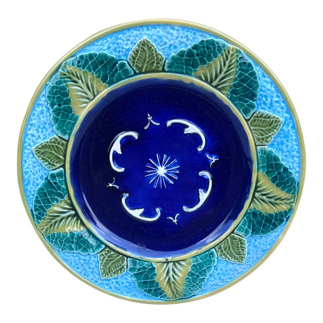 19th Century English Majolica Cauliflower Plate Wedgwood For Sale