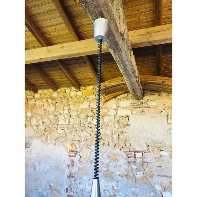 Vintage Space-Age Rise and Fall Pendant Light, 1970s For Sale - Image 4 of 18