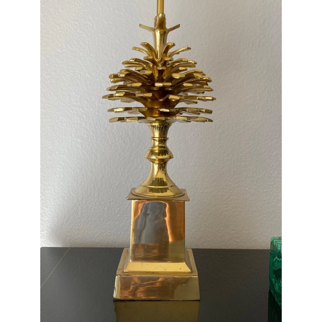 Maison Charles Brass "Pomme de Pin" Pinecone Lamp For Sale - Image 4 of 9