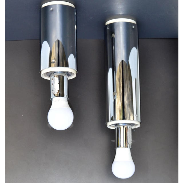 Set of 2 Staff Leuchten Chrome & Plastic Space Age Designed by Motoko Ishii 70 For Sale - Image 13 of 13