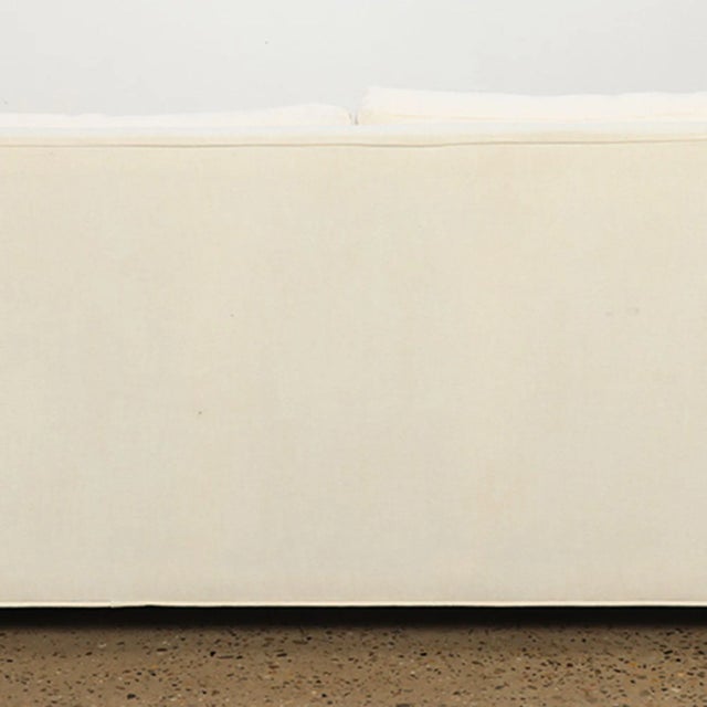 Textile A Custom Made Two Seat Sofa Loveseat Circa 1995. For Sale - Image 7 of 9