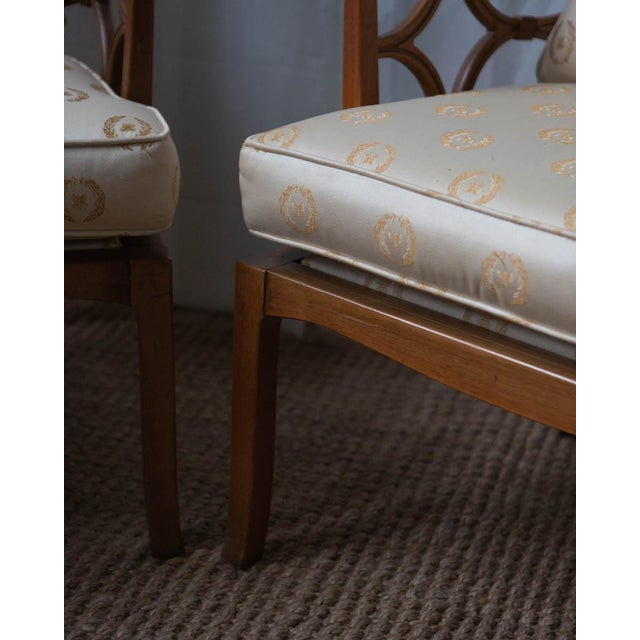 Mid-Century Modern Mid-Century Modern Attributed to Billy Haines Fruitwood Lounge Chairs - A Pair For Sale - Image 3 of 15