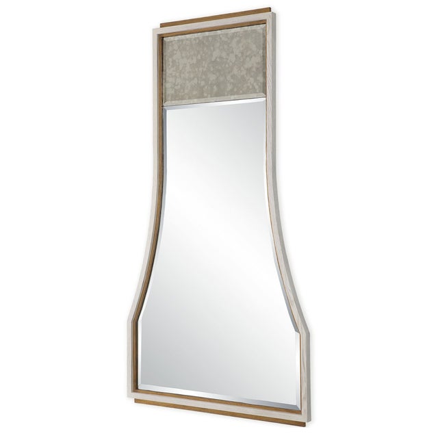 A modern interpretation of a French trumeau mirror, the striking size and shape of the Mansard Mirror is accentuated with...