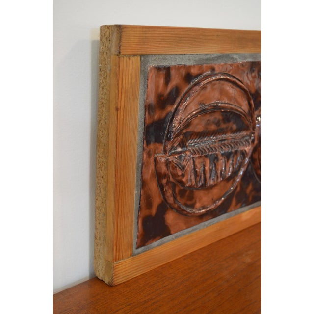 Mid-Century Ceramic Wall Sculpture with Fish Motif, 1950s For Sale - Image 9 of 10