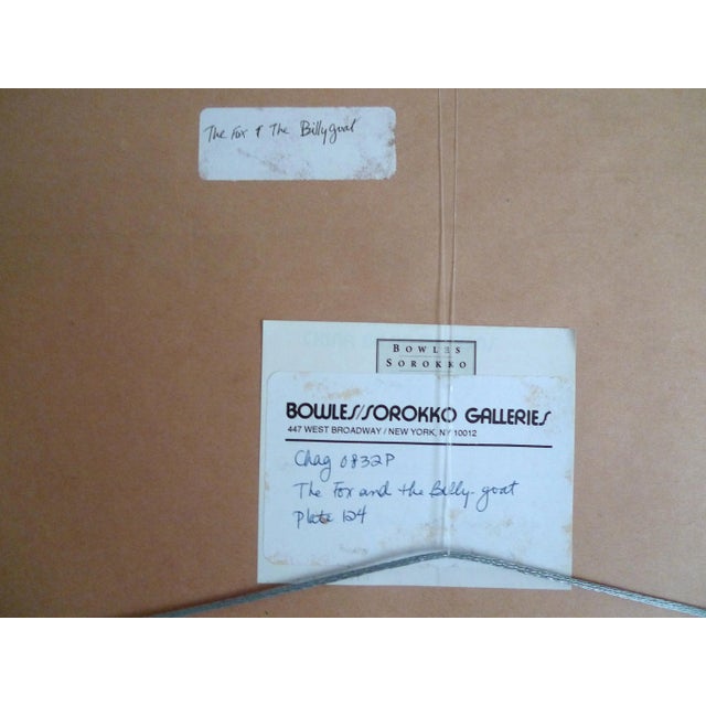 "The Fox and the Ram" Plate 124 From Les Fables De La Fontaine by Marc Chagall, Framed For Sale - Image 9 of 11