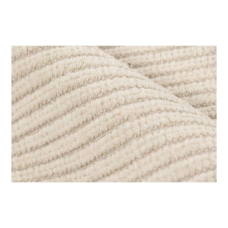 Oversized Rug & Kilim’s Modern Textural Rug in Cream White with Ribbed Stripes - 6x9 For Sale