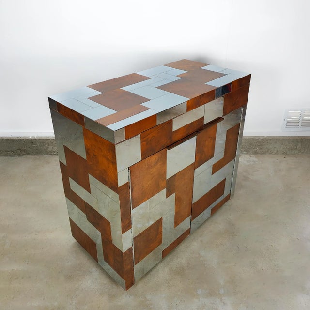 1970s Vintage Paul Evans Flip Top Bar Cabinet For Sale In Los Angeles - Image 6 of 9