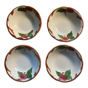 1990s Franciscan Apple Coupe Cereal Bowls- Set of 4