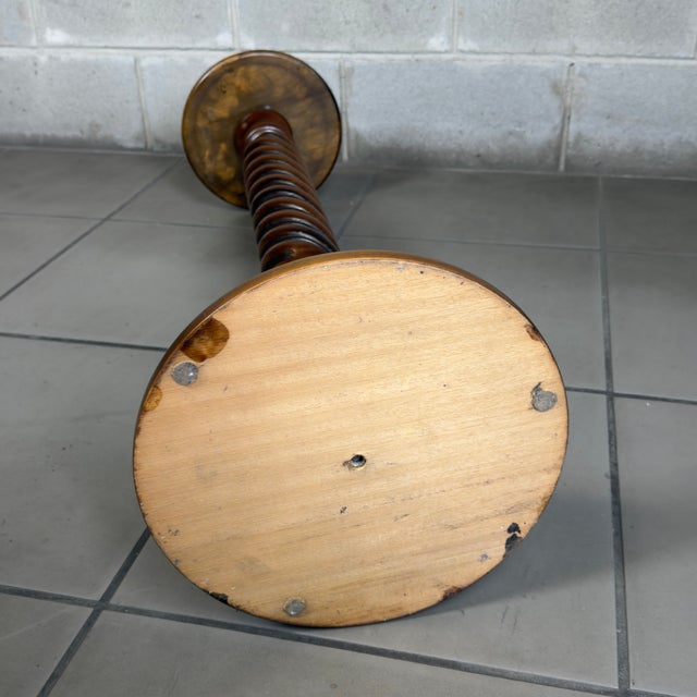 Vintage Wooden Pedestal from Artigianato Italiano, 1960s For Sale - Image 6 of 11