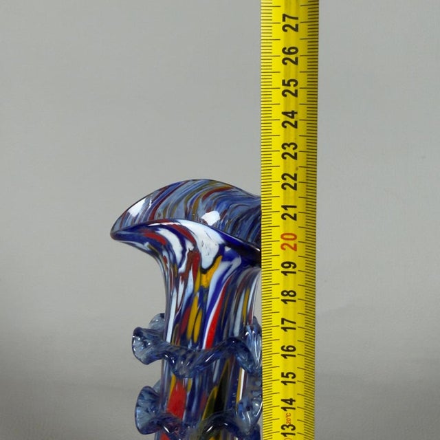 Italian Modern Murano Glass Vase from Fratelli Toso, 1970s For Sale - Image 12 of 13