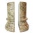 1980s Postmodern Fossil Stone Column Bookends Sculptural Natural Stone Pair For Sale