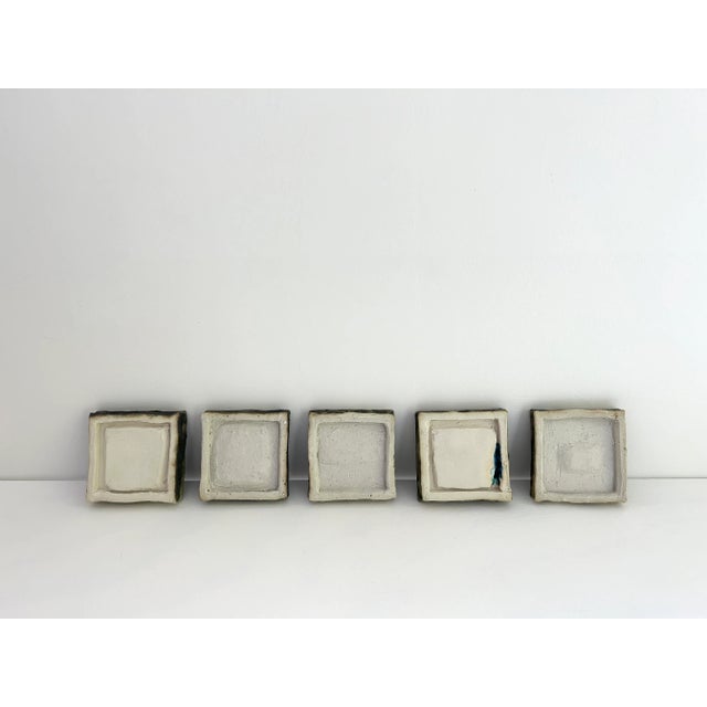 Mid-Century Modern 1980s Studio Pottery Wall Art- 5 Pieces For Sale - Image 3 of 4