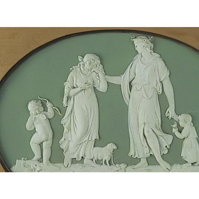 Neoclassical Antique Wedgwood Oval Neoclassical Plaque, England, 19th Century For Sale - Image 3 of 6