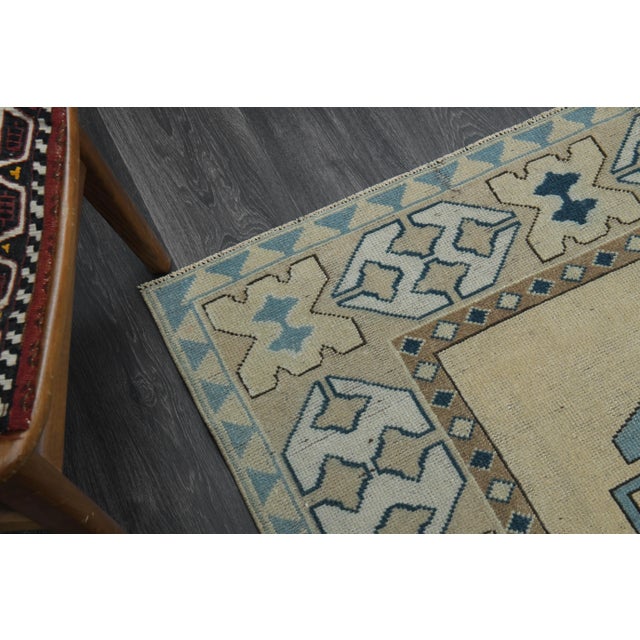 1970s Vintage Turkish Handmade Wool & Cotton Orange Area Rug For Sale In San Francisco - Image 6 of 11