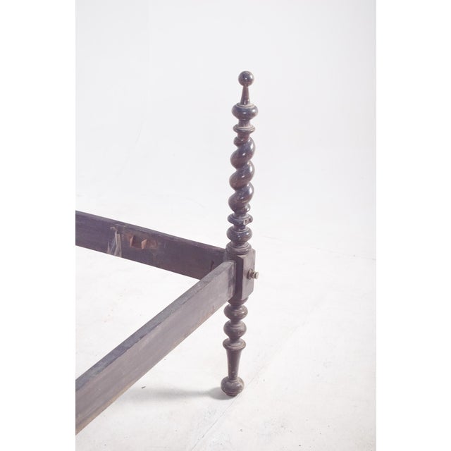 Portuguese Carved and Turned Double Bed, 1910 For Sale - Image 6 of 10