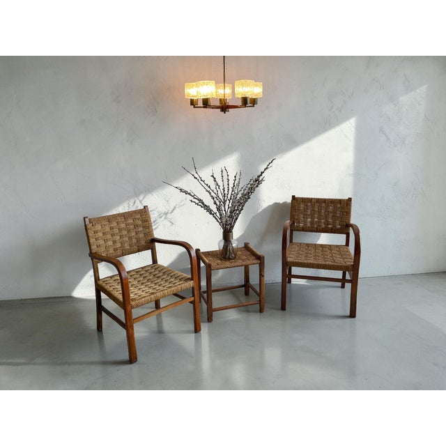 1930s Brutalist Bauhaus Rope Armchairs from Erich Dieckmann, Germany, 1930s For Sale - Image 5 of 15