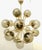 Italian sputnik chandelier with 18 smoky Murano glass globes mounted on brass frame in lacquered polished brass finish /...
