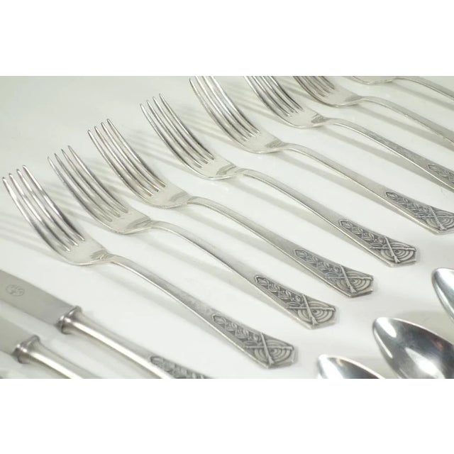 Antique German Cutlery Set from Peka, Set of 24 For Sale - Image 10 of 11