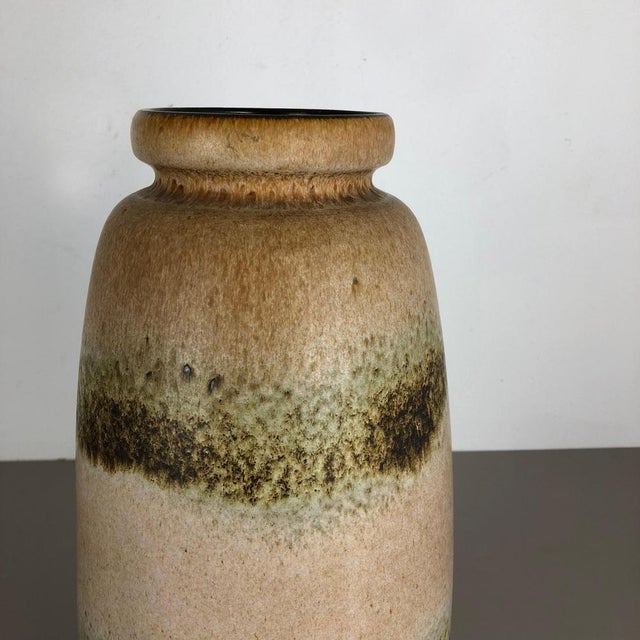 Ceramic Large Fat Lava Multi-Color 284-47 Pottery Floor Vase from Scheurich, 1970s For Sale - Image 7 of 16
