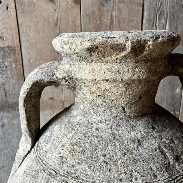 Large Antique Mounted Amphora For Sale - Image 7 of 11