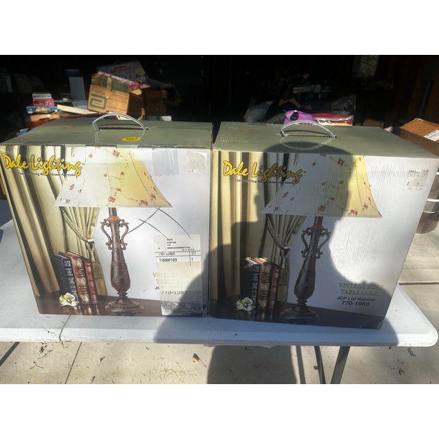 Brown Dale Lighting Table Lamps For Sale - Image 8 of 10
