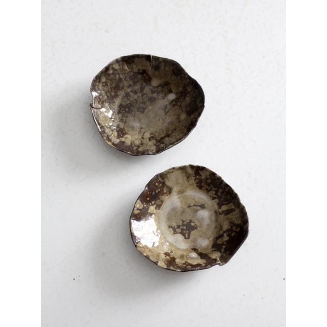 Late 20th Century Vintage Studio Pottery Dish Pair For Sale - Image 5 of 6