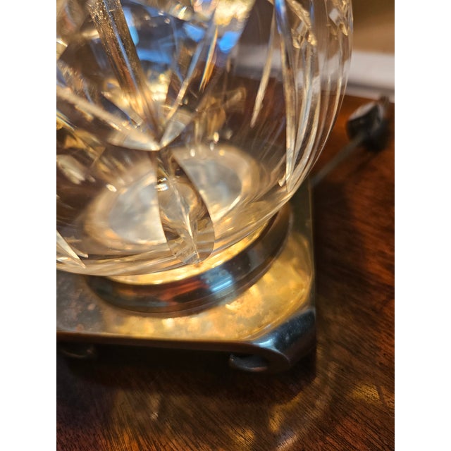 Glass Vintage Waterford Crystal Table Boudoir Lamp For Sale - Image 7 of 10