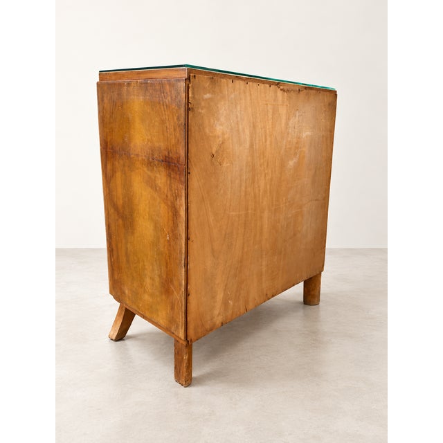 1950s Vintage Art Deco Walnut Chest of Drawers, 1950s For Sale - Image 5 of 11
