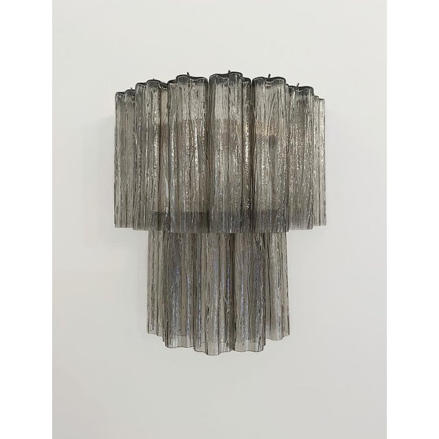Glass Vintage Murano Glass Tube Wall Sconces, 1990s, Set of 2 For Sale - Image 7 of 16
