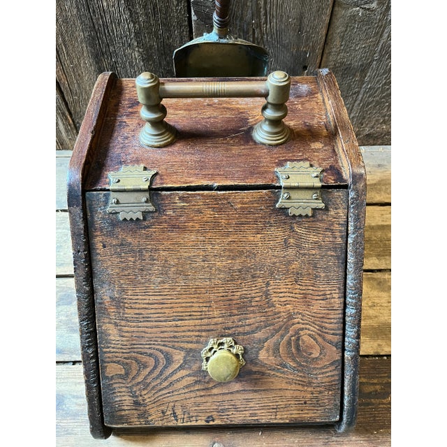 English Antique English Oak Coal Bin For Sale - Image 3 of 10