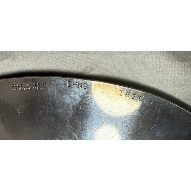 Vintage 1943 Art Nouveau Hollywood Gold Club Mixed Doubles Silveplate Trophy Charger Plate For Sale - Image 12 of 12